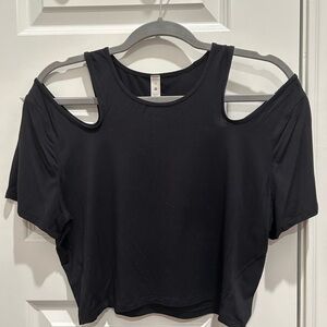Lululemon shoulder cut out yoga t shirt
